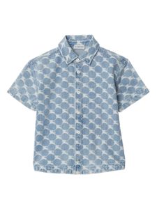 Burberry Kids chemise à imprimé graphique - Bleu