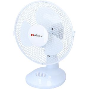 Voordelige tafel ventilator wit 23 cm   -