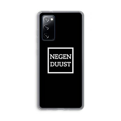 Negenduust black: Samsung Galaxy S20 FE / S20 FE 5G Transparant Hoesje