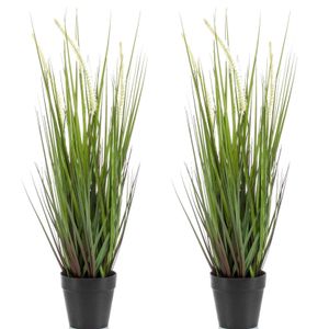 Set van 2x stuks kunstplanten groen gras sprieten 53 cm.