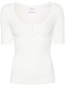 Courrèges t-shirt nervuré Holistic Snaps 90'S - Blanc