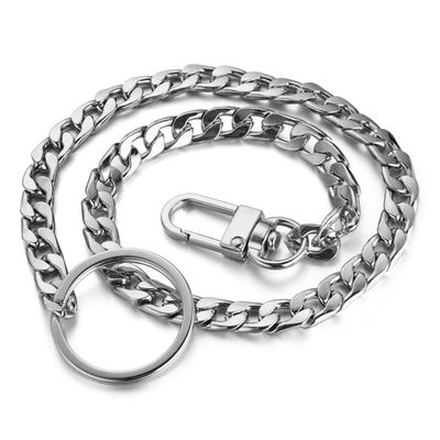 Zilverkleurige Sleutelhanger of Sleutelkoord met Ring en Musketon