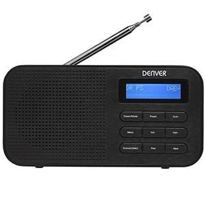 Denver Radio DAB+ 230v of batterij + dual wekfunctie zwart - 8140310