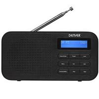 Denver Radio DAB+ 230v of batterij + dual wekfunctie zwart - 8140310