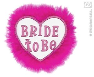 Broche wit 'bride to be'