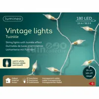 Kerstverlichting Vintage 180 LED 18m Trnsp WW