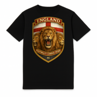FC ELEVEN - Engeland Leeuwen Heavy T-Shirt - Zwart