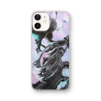 Pastel zwart: iPhone 12 Transparant Hoesje
