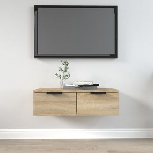 Wandkast 68x30x20 cm bewerkt hout sonoma eikenkleurig