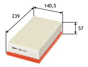 Luchtfilter VALEO, u.a. für Renault, Citroën, Nissan, Peugeot