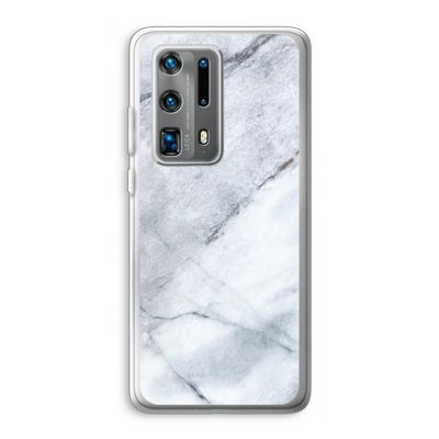 Witte marmer: Huawei P40 Pro Plus Transparant Hoesje
