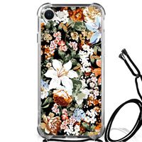 Case voor iPhone SE 2022 | 2020 | 8 | 7 Dark Flowers - thumbnail