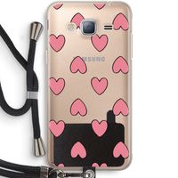 Ondersteboven verliefd: Samsung Galaxy J3 (2016) Transparant Hoesje met koord