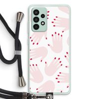 Hands pink: Samsung Galaxy A52s 5G Transparant Hoesje met koord