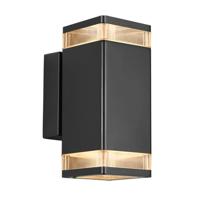 Nordlux Zwarte wandlampElm 2-lichts hoekig - 45331003