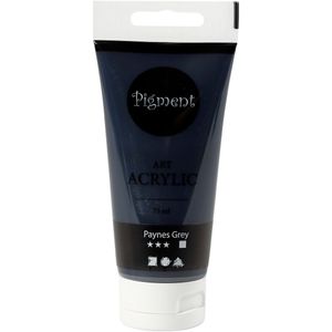 Creativ Company Pigment art acrylverf paynes grijs, 75ml