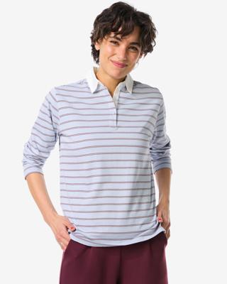 HEMA Damesshirt Elif jersey strepen blauw (blauw)