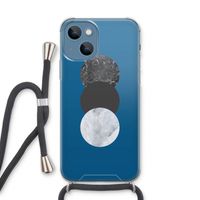 Marmeren cirkels: iPhone 13 Transparant Hoesje met koord
