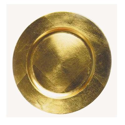 Kaarsenbord - goud - D33 cm - rond - kunststof - kaarsenplateau - onderbord - kaarsen dienblad Kaarsenbord - goud - D33 cm - rond - kunststof - kaarsenplateau - onderbord - kaarsen dienblad
