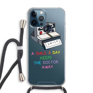 Smile: iPhone 12 Pro Transparant Hoesje met koord