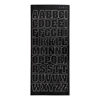Creativ Company Stickers grote hoofdletters zwart, 1 vel