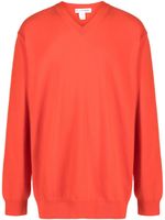 Comme Des Garçons Shirt pull en laine à col v - Orange