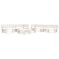 6-delige Loungeset pallet hout wit
