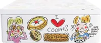 Blond Amsterdam koekblik rvs cookies 22x22x8.5cm multi