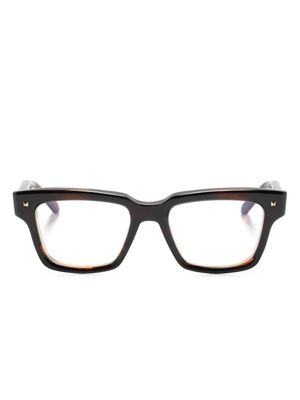 VALENTINO GARAVANI EYEWEAR lunettes de vue à monture rectangulaire - Marron