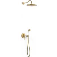 Regendouche set Tres Clasic | Inbouw | Mengkraan | 2-weg | Vintage | Messing mat