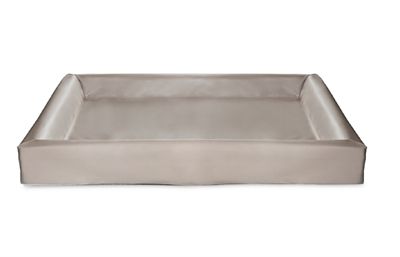 Bia bed kunstleer hoes hondenmand taupe bia-7 120x100x15 cm