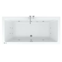 Riho Easypool 3.1 Lusso whirlpoolbad rechts 190x90cm hydro 6+4+2 pneumatische bediening inclusief poten en afvoer wit B037002005