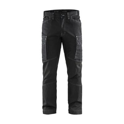 Blåkläder 1459 service werkbroek denim stretch - zwart maat 54