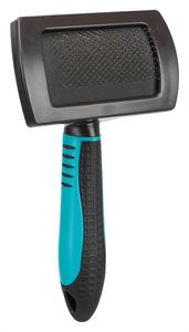 TRIXIE Soft Brush Zwart, Blauw Hond Borstel