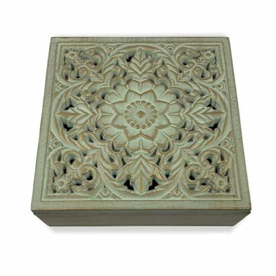 Juwelenkistje Versa Mandala Hout MDF (20 x 7 x 20 cm)