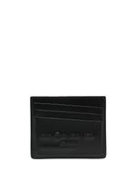 Maison Margiela pochette en cuir à logo embossé - Noir