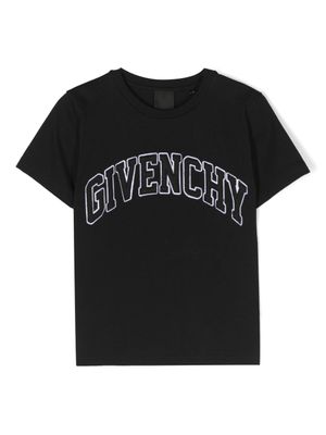 Givenchy Kids t-shirt en coton à logo appliqué - Noir