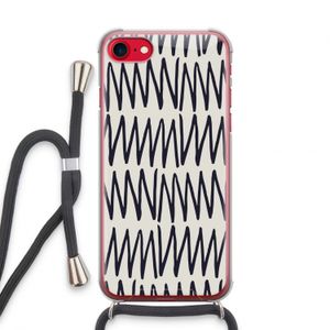 Marrakech Zigzag: iPhone SE 2020 Transparant Hoesje met koord