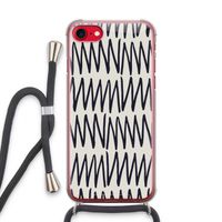 Marrakech Zigzag: iPhone SE 2020 Transparant Hoesje met koord