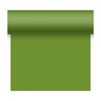 Duni tafelloper - papier - bladgroen - 480 x 40 cm - Tafellopers   -