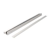 Tochtstrip - tochtwering - zilver - aluminium - 91 x 5,6 cm - deur tochtstopper - thumbnail