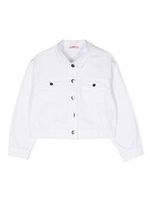 Liu Jo Kids veste en jean à ourlet élastiqué - Blanc