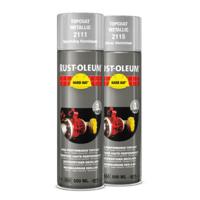 Rust-Oleum deklaag metallic - Hard Hat - metallic - zilver aluminium - metallic - 0.5l - spuitbus - thumbnail