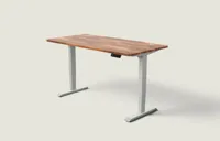 Desktronic HomePro bureau Grijs / Massief Walnoot / 160x80 cm
