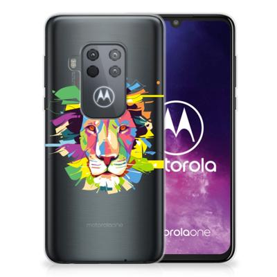 Motorola One Zoom Telefoonhoesje met Naam Lion Color Motorola One Zoom Telefoonhoesje met Naam Lion Color
