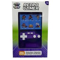 Amazing Cool arcade game console met kleurenscherm 7 cm doorzichtig paars