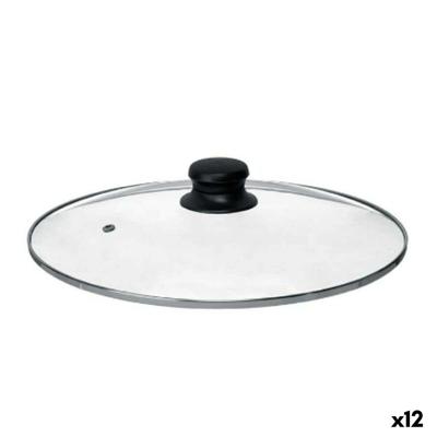Pannedeksel Kinvara CN-SW1304-28CM CN-SW1304-28CM Transparant Zilverkleurig Zilver Metaal Glas Roestvrij staal Kristal Staal 28
