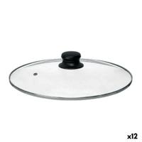 Pannedeksel Kinvara CN-SW1304-28CM CN-SW1304-28CM Transparant Zilverkleurig Zilver Metaal Glas Roestvrij staal Kristal Staal 28