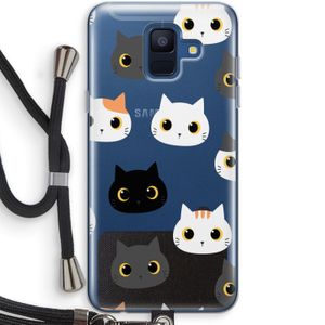 Katten: Samsung Galaxy A6 (2018) Transparant Hoesje met koord