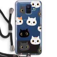 Katten: Samsung Galaxy A6 (2018) Transparant Hoesje met koord